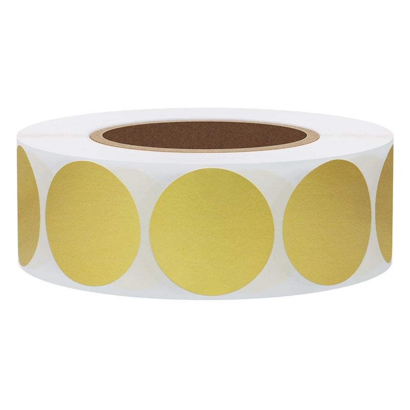 Hybsk 1000pcs Gold Circle Dot Labels for Envelope Seals 1 inch Round Color Coding Stickers (Gold Foil) - Image 3